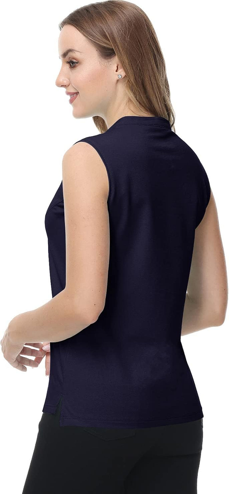Women Golf Polo Shirts Sleeveless UV Sun Protection Ladies Tops Moisture Wicking Athletic Shirts