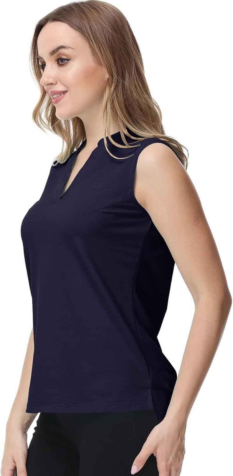 Women Golf Polo Shirts Sleeveless UV Sun Protection Ladies Tops Moisture Wicking Athletic Shirts