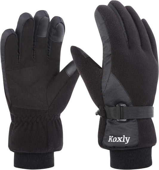Winter Gloves Waterproof Windproof 3M Insulated Gloves 3 Fingers Dual-Layer Touchscreen Gloves for Men and Women