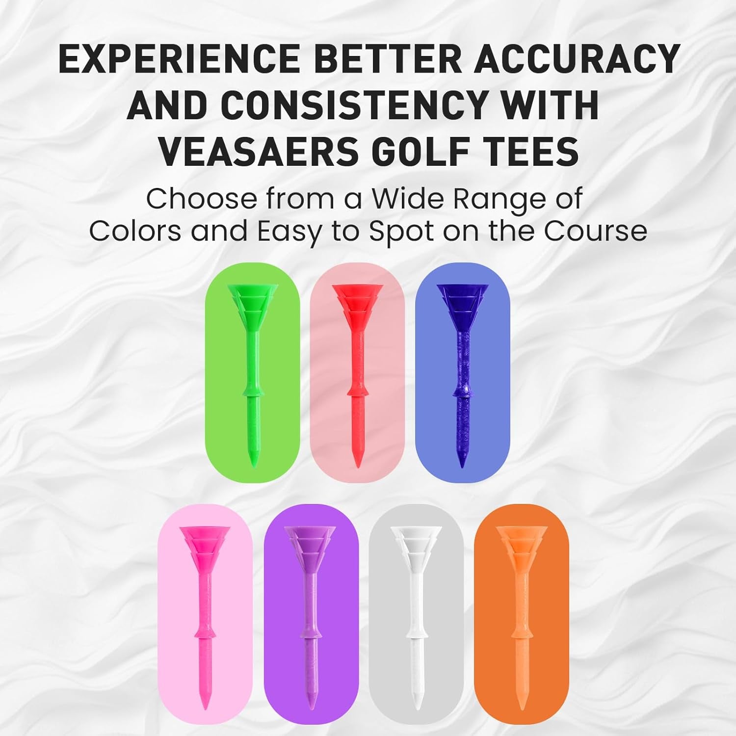 Golf Tees Plastic 3 1/4 Inch Upgrade Unbreakable Bulk 30 Pack Reduce Friction Side Spin Durable Stable 83 Mm Long Tee for Golfer Practice