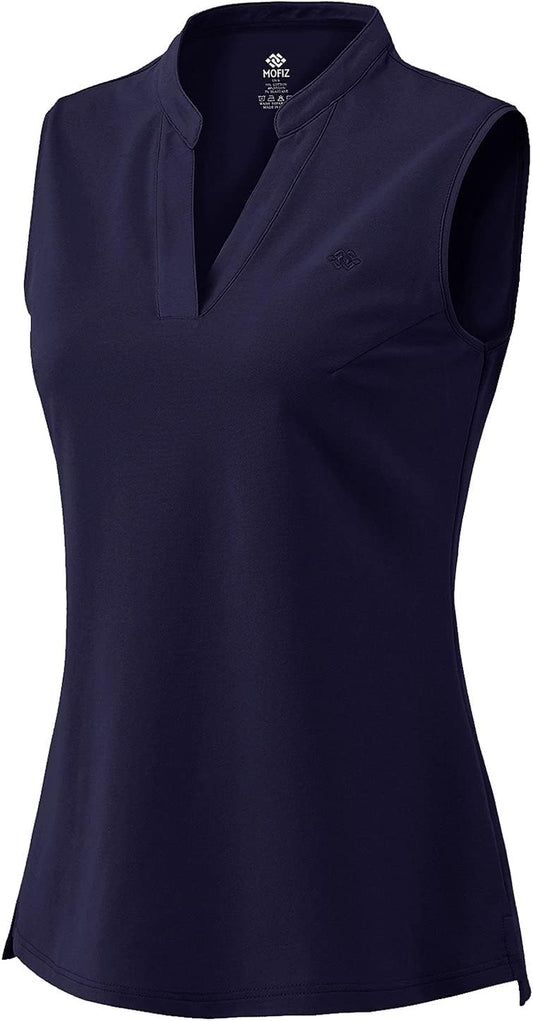 Women Golf Polo Shirts Sleeveless UV Sun Protection Ladies Tops Moisture Wicking Athletic Shirts