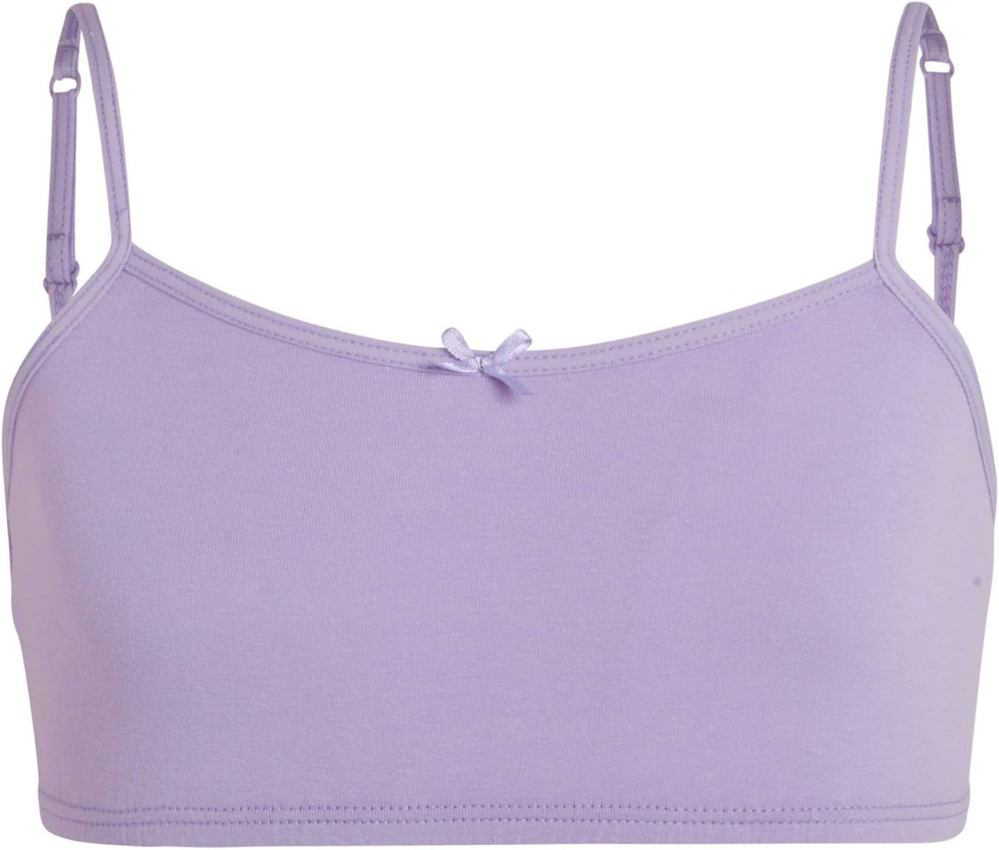 Girls Training Bras - 10 Pack Soft Stretch Cotton Bra, Cami Style Girls Underwear with Adjustable Straps (7-14)