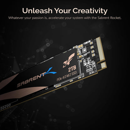 2TB Rocket Nvme Pcie 4.0 M.2 2280 Internal SSD Maximum Performance Solid State Drive (Latest Version) (Sb-Rocket-Nvme4-2Tb).