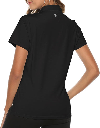 Women'S Golf Polo Shirts Short Sleeve Moisture Wicking Golf Apparel Lady Golf Tops
