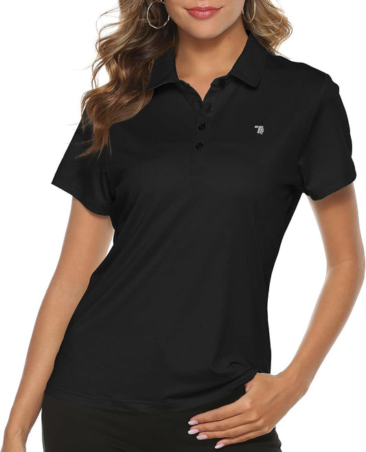 Women'S Golf Polo Shirts Short Sleeve Moisture Wicking Golf Apparel Lady Golf Tops