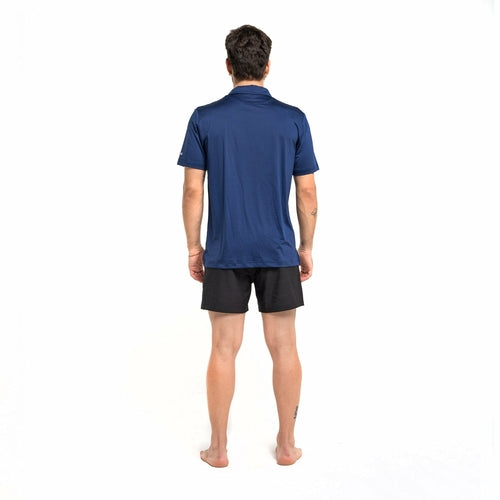 Navy & Flamingo - Golf Polo