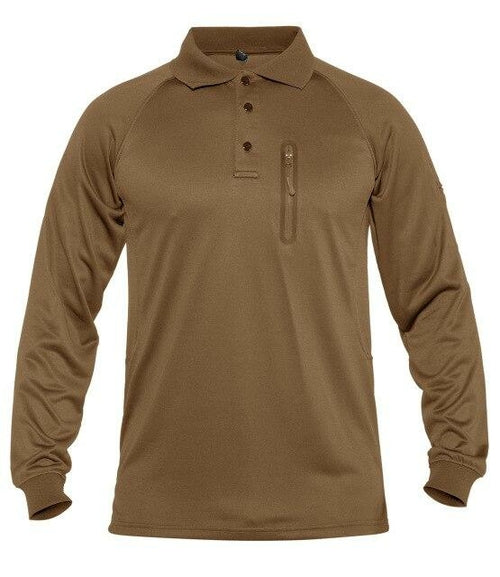 Long Sleeve Polo Shirts Mens Tactical Military Golf Polo Tee Shirts